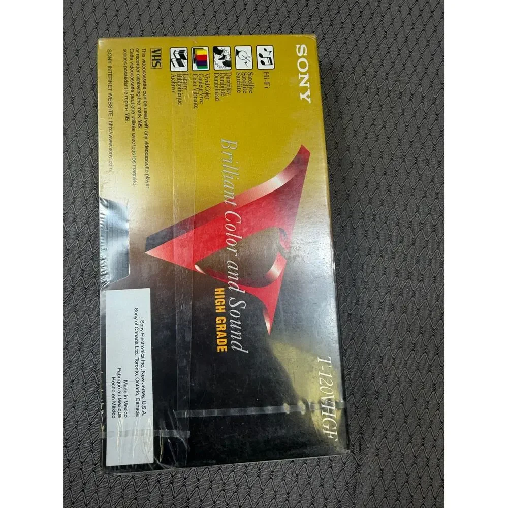 Sony T-120VF 6 Hrs (EP) Blank VHS Premium Grade NEW